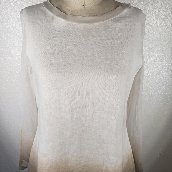 Viviana Uchitel Gradient Linen Top NWT - Picture 2 of 5